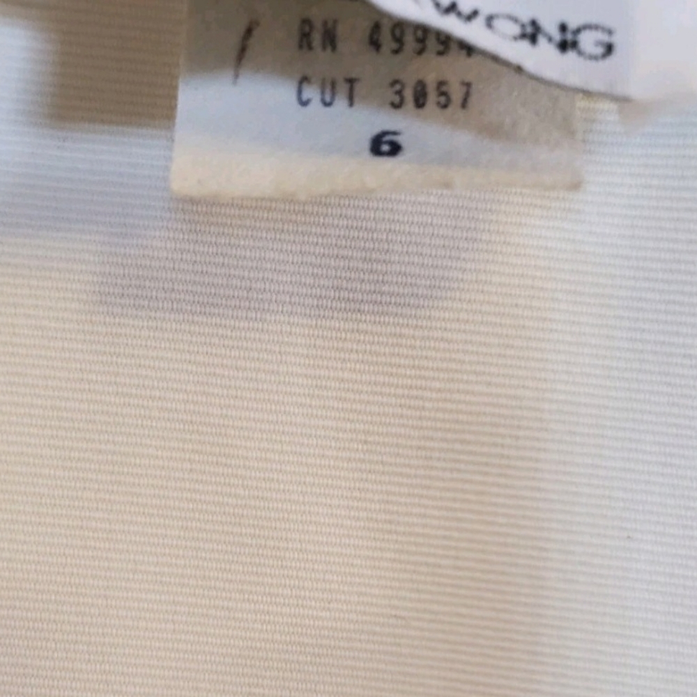 Vintage Ivory Lace Front Blouse Size 6 - Picture 5 of 9